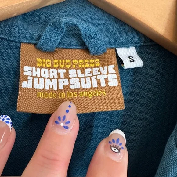 Big Bud Press Women's Blue Jumpsuit - Picture 2 of 3